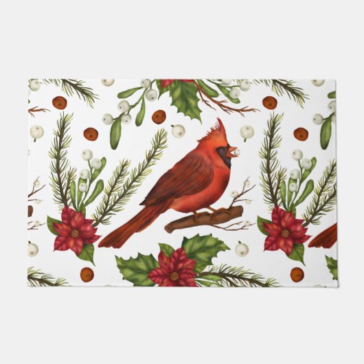 Weihnachts-Kardinal Fußmatte (Vorderseite)