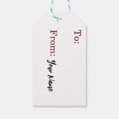 Weihnachts-Kardinal Geschenkanhänger (Rückseite)