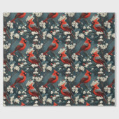 Weihnachts-Kardinal Geschenkpapier (Flach)