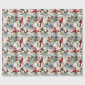 Weihnachts-Kardinal Geschenkpapier (Flach)