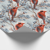 Weihnachts-Kardinal Geschenkpapier (Ecke)