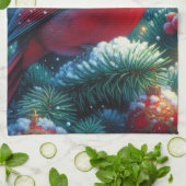 Weihnachts-Kardinal Geschirrtuch (Gefaltet)
