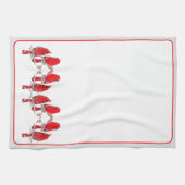 Weihnachts-Kardinal Geschirrtuch (Horizontal)