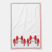 Weihnachts-Kardinal Geschirrtuch (Vertikal)