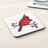 Weihnachts-Kardinal Getränkeuntersetzer (Linke Seite)