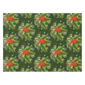 Weihnachts-Kardinal Holiday Greenery 52x70 Tischdecke (Vorderseite (Horizontal))