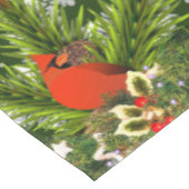 Weihnachts-Kardinal Holiday Greenery 52x70 Tischdecke (Schrägansicht)