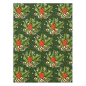 Weihnachts-Kardinal Holiday Greenery 52x70 Tischdecke (Vorderseite)