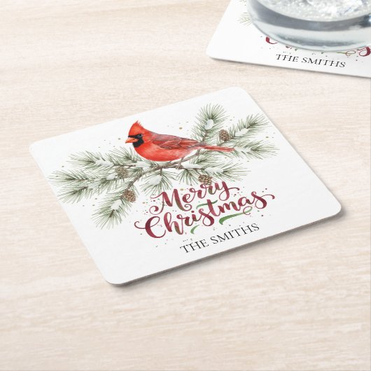 Weihnachts-Kardinal Holiday Paper Untersetzer (angewinkelt)