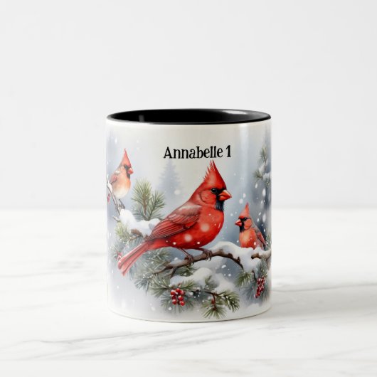 Weihnachts-Kardinal in der Schnee 1 Tasse (Mittel)