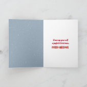 Weihnachts-Kardinal in Schneeflocken Karte (Innenseite)