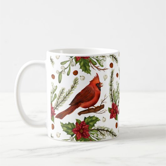 Weihnachts-Kardinal Kaffeetasse (Links)
