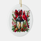 Weihnachts-Kardinal Keramik Ornament (Rechts)