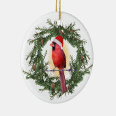 Weihnachts-Kardinal Keramikornament (Rechts)