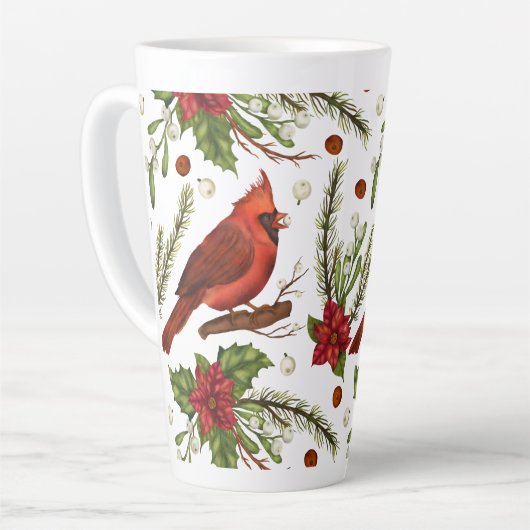 Weihnachts-Kardinal Milchtasse (Linke Ecke)