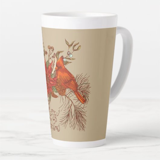 Weihnachts-Kardinal Milchtasse (Rechte Ecke)