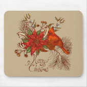 Weihnachts-Kardinal Mousepad (Vorne)