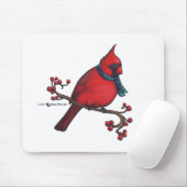 Weihnachts-Kardinal Mousepad (Mit Mouse)