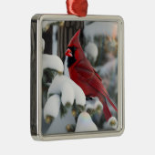 Weihnachts-Kardinal Ornament Aus Metall (Rechts)