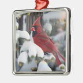 Weihnachts-Kardinal Ornament Aus Metall (Links)