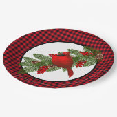 Weihnachts-Kardinal-Papier-Teller Pappteller (Schrägansicht)
