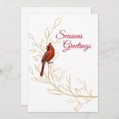 Weihnachts-Kardinal-Pauschalreise Feiertagskarte (Vorne/Hinten)