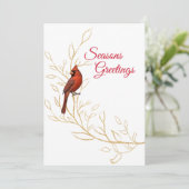 Weihnachts-Kardinal-Pauschalreise Feiertagskarte (Stehend Vorderseite)