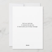 Weihnachts-Kardinal-Pauschalreise Feiertagskarte (Rückseite)