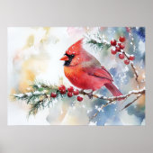 Weihnachts-Kardinal Poster (Vorne)