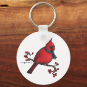 Weihnachts-Kardinal Schlüsselanhänger (Vorderseite)