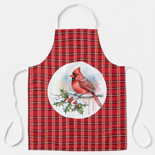 Weihnachts-Kardinal Schürze (Vorderseite)