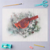 Weihnachts-Kardinal Seidenpapier (Basteln)