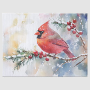 Weihnachts-Kardinal Seidenpapier