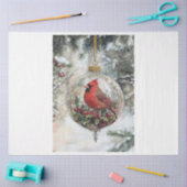 Weihnachts-Kardinal Seidenpapier (Basteln)