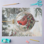 Weihnachts-Kardinal Seidenpapier (Basteln)