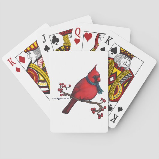 Weihnachts-Kardinal Spielkarten (Rückseite)