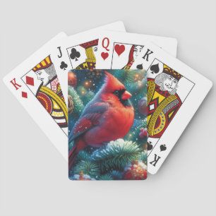 Weihnachts-Kardinal Spielkarten