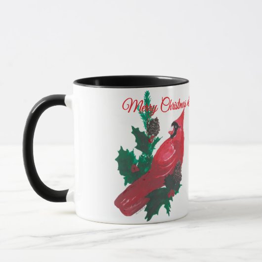 Weihnachts Kardinal & Stechpalme Tasse Becher (Links)