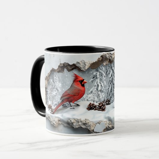 Weihnachts-Kardinal-Tasse Tasse (Vorderseite Links)