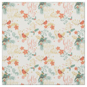 Weihnachts-Kardinal und Feiertage Stoff (Muster)