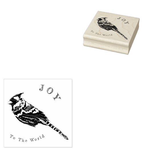 Weihnachts-Kardinal~ Wörter oder keine Wörter~ Per Gummistempel (Stempel)