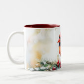Weihnachts-Kardinal Zweifarbige Tasse (Links)