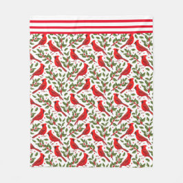 Weihnachts-Kardinäle Fleecedecke