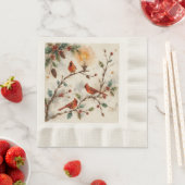 Weihnachts-Kardinäle-Papiertuch Serviette (Beispiel)