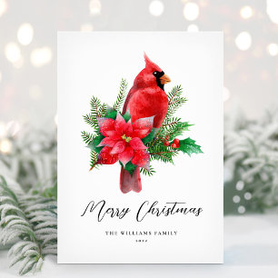 Weihnachts-Kardinalvogel Nicht-Foto-Feiertags-Kart Feiertagskarte