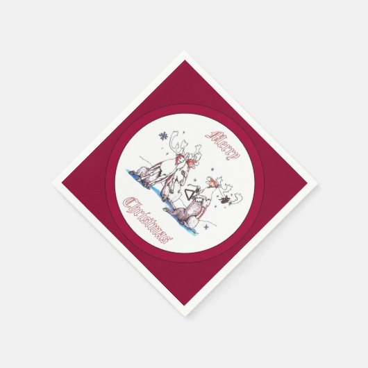 Weihnachts-Karibikurlaub konzipiert Serviette (Ecke)