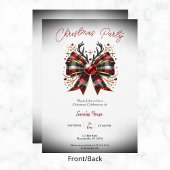 Weihnachts-Kariert-Bow-Party Einladung