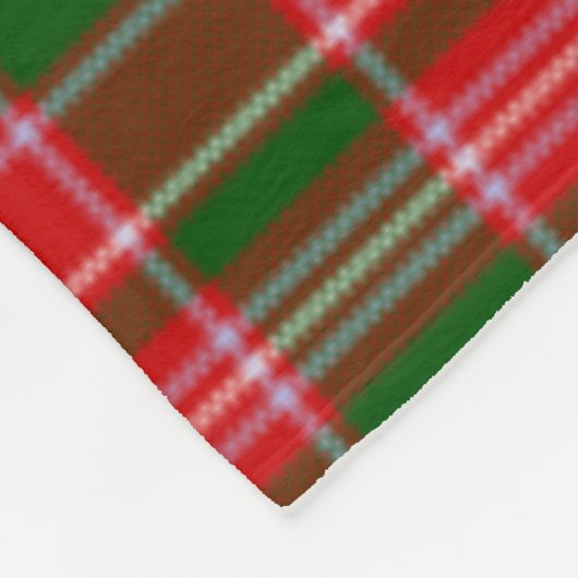 Weihnachts Kariert Fleece Blanket (Ecke)