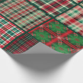 Weihnachts-Kariert Geschenkpapier (Ecke)