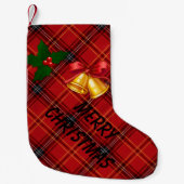 Weihnachts-Kariert Kleiner Weihnachtsstrumpf (Vorderseite)